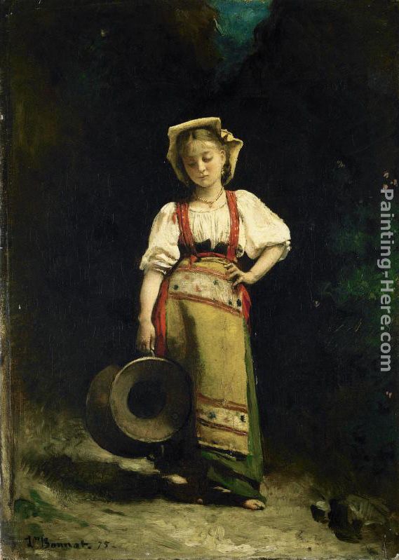 Leon Bonnat Italian Girl with a Jug